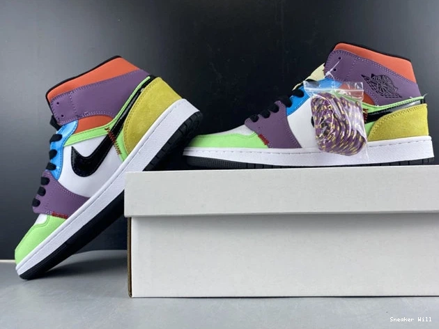 SE Jordan1 Multi-Color SportInspired Mid CW1140-100 524 0611
